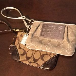 Two coach wristlets
